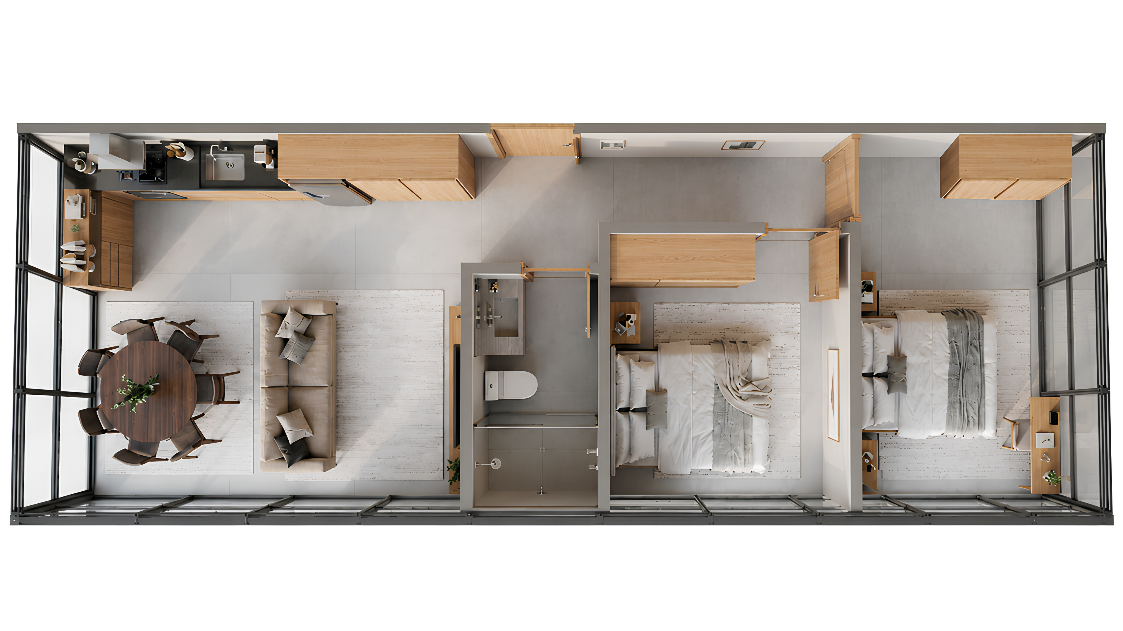 Planta Studio Premium 47m²
